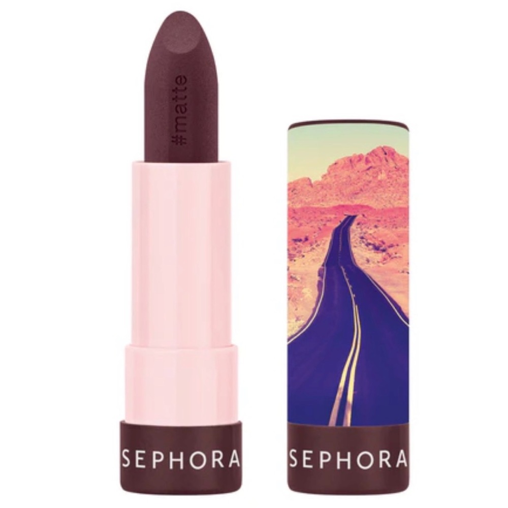 Sephora Collection 33 Wanderlust #Lipstories Lipstick- cool toned dark burgundy - Picture 2 of 6